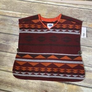 Aztec Poncho 3T Old Navy Southwest Geometric